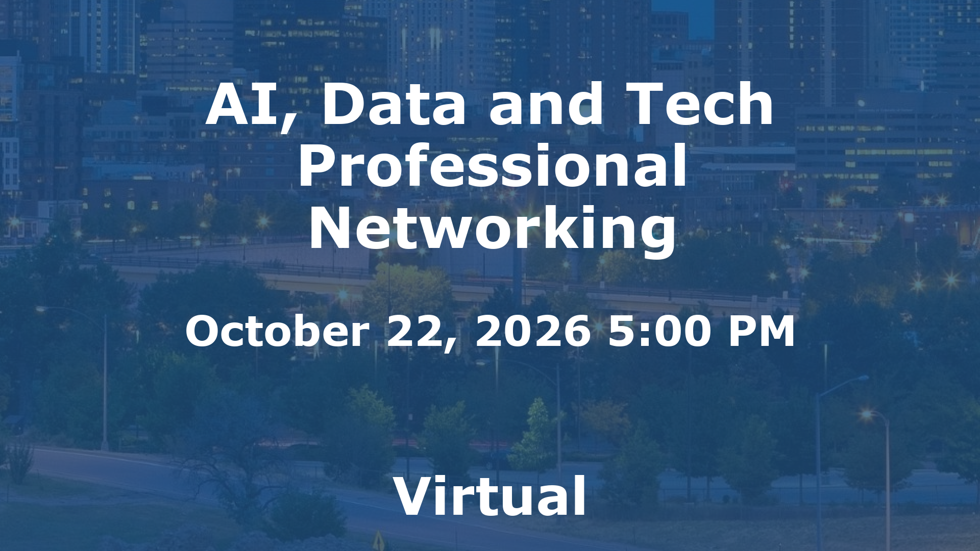 AI, Data and Tech Professional Networking event image